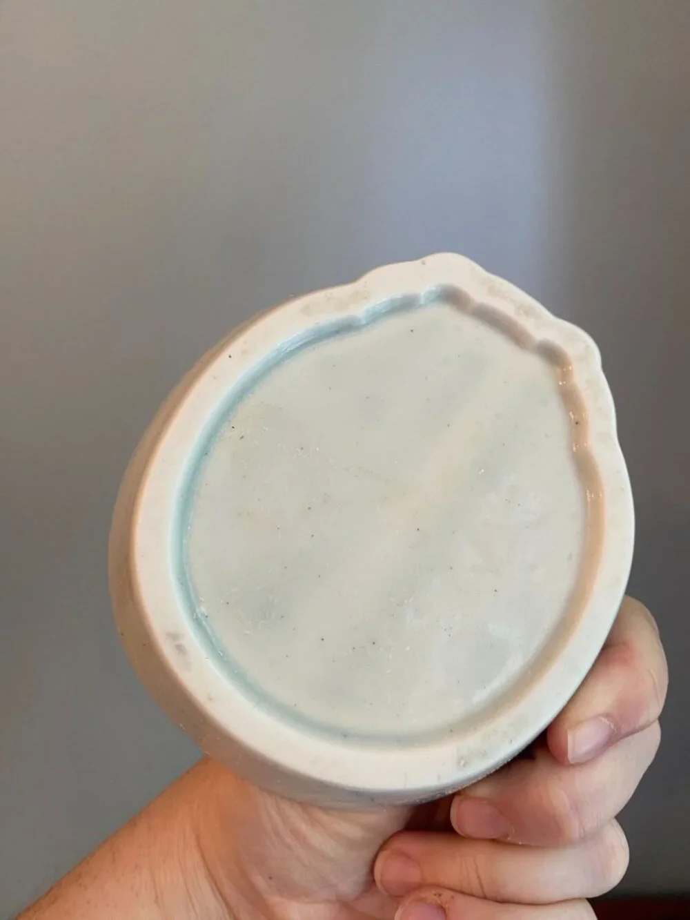 Pottery Sea Green Ladybug Soap Dish